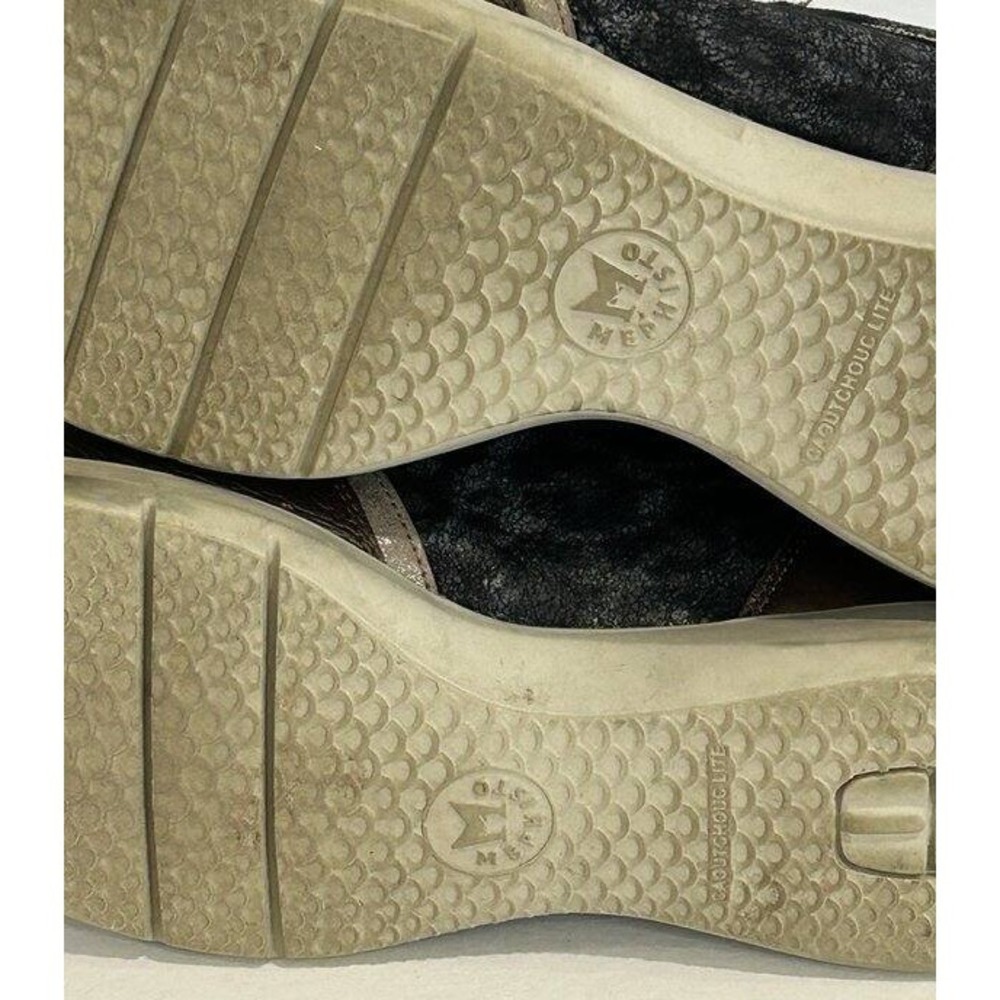 Mephisto Monia Cheetah Bronze Gray Leather Zippers Comfort Sneakers Shoes Size 8 - Picture 9 of 9